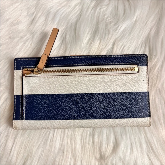 Kate Spade Navy and White Striped Wallet - Picture 3 of 9